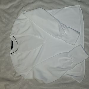 Zara woman white long sleeve top